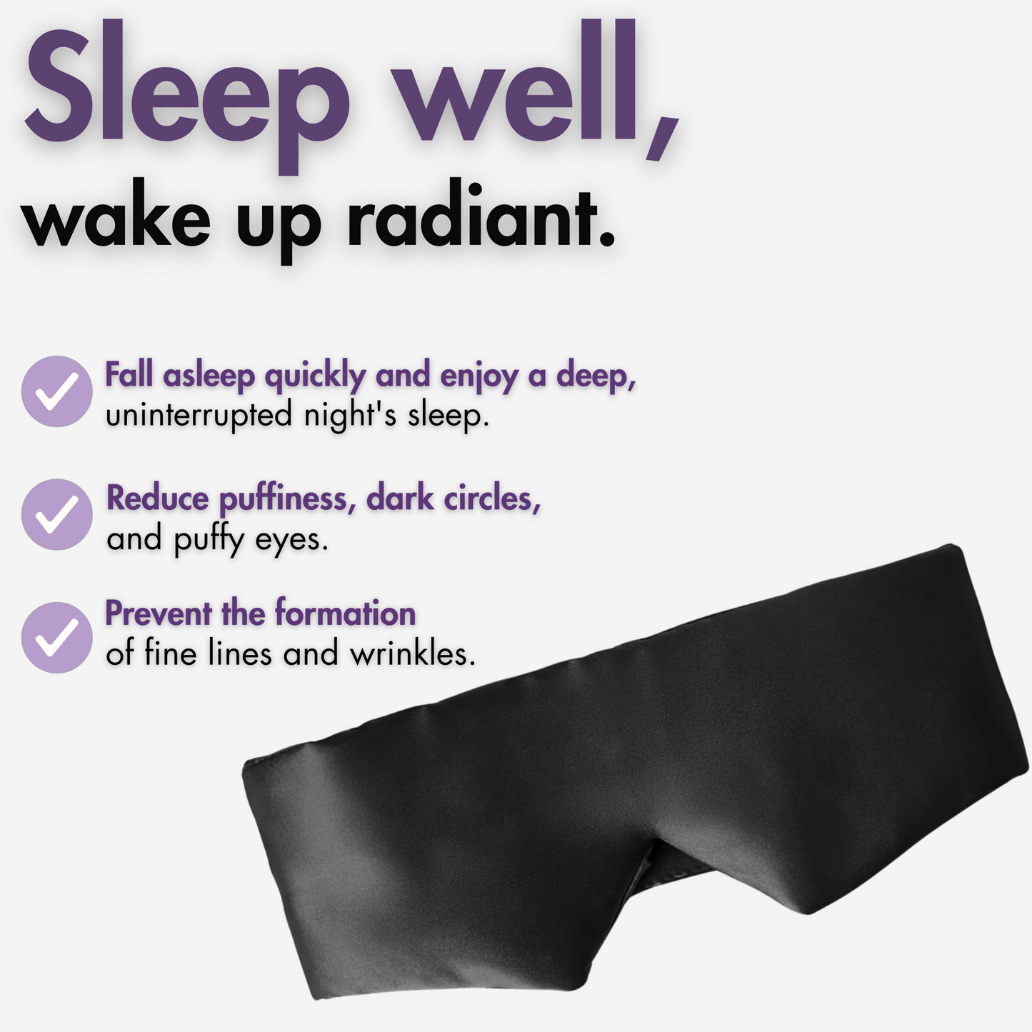 Máscara para dormir de seda Onyx™