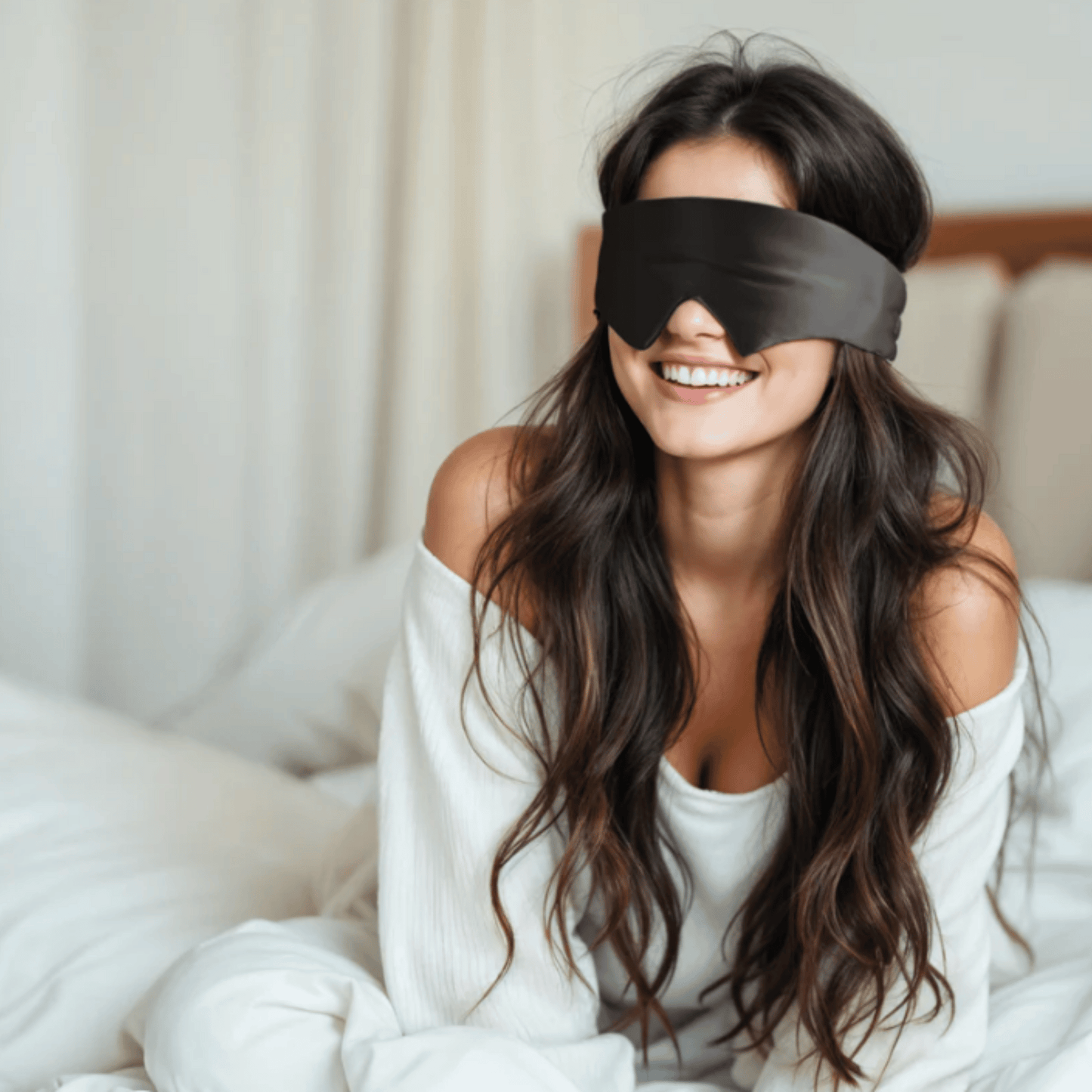 Máscara para dormir de seda Onyx™