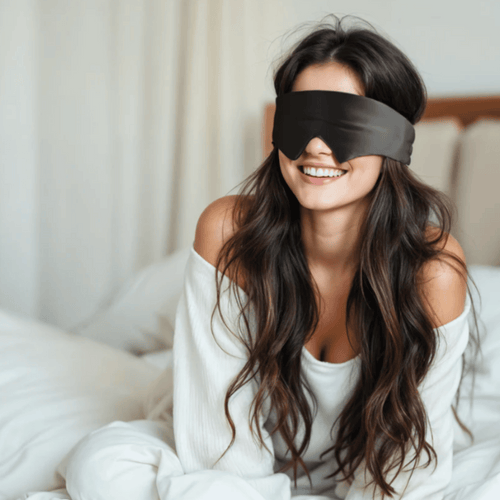 Máscara para dormir de seda Onyx™
