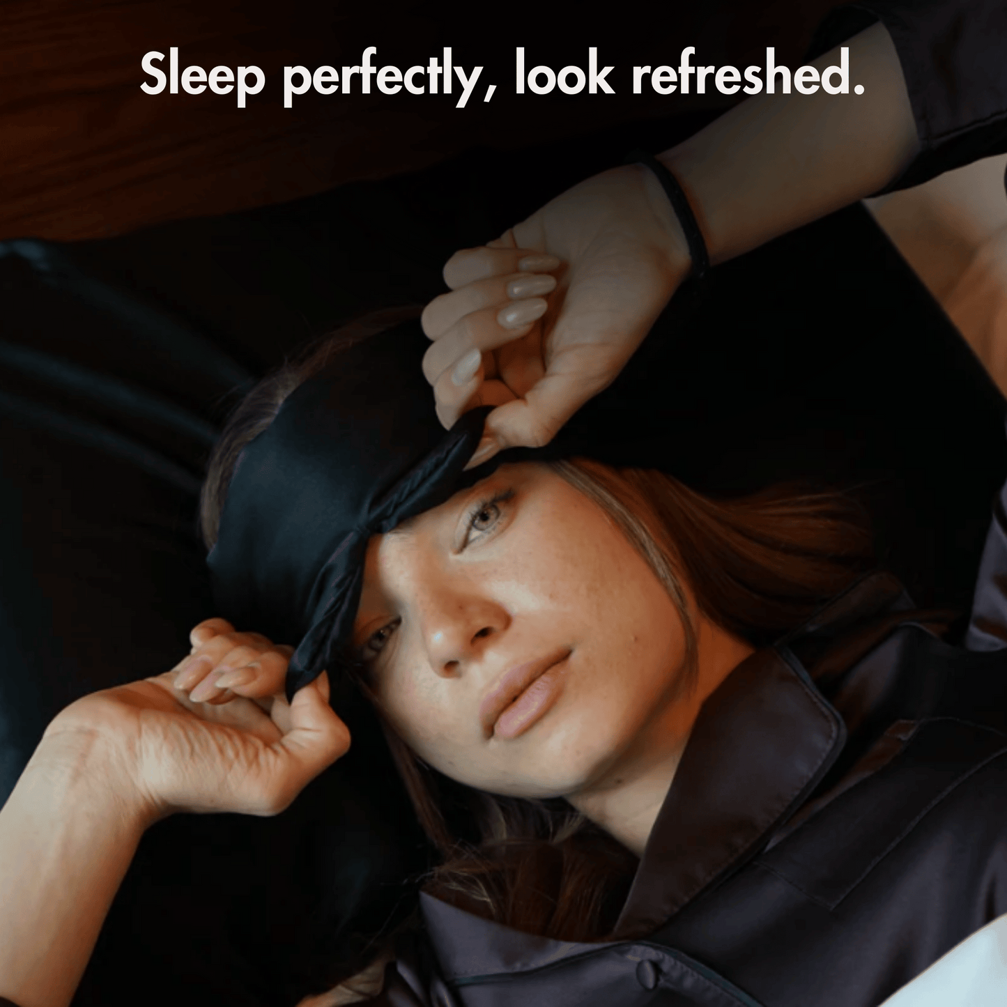 Máscara para dormir de seda Onyx™