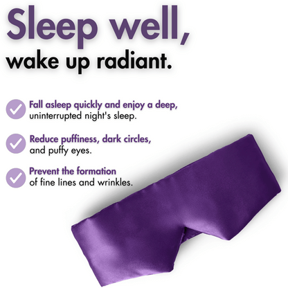 Máscara para dormir de seda amatista™
