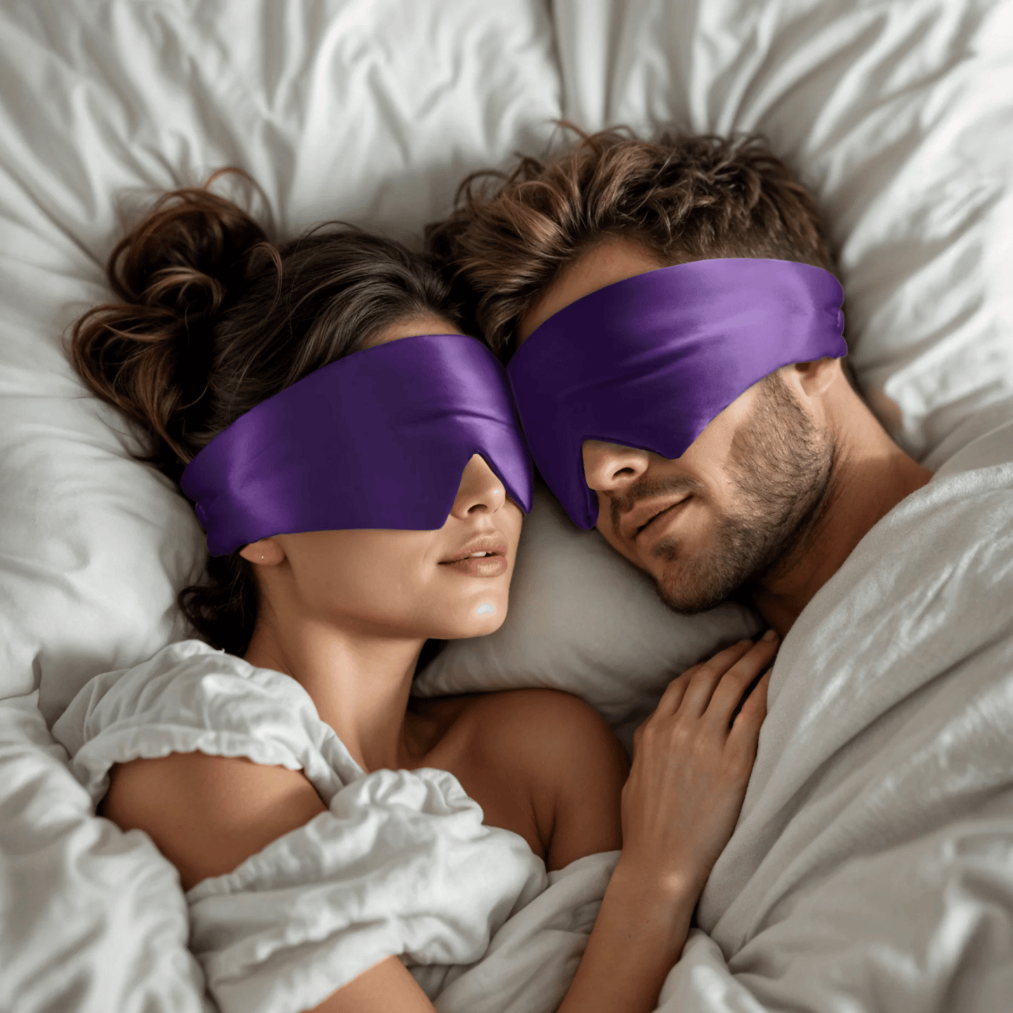 Máscara para dormir de seda amatista™