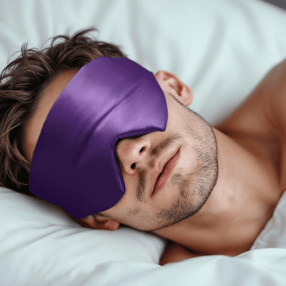 Máscara para dormir de seda amatista™